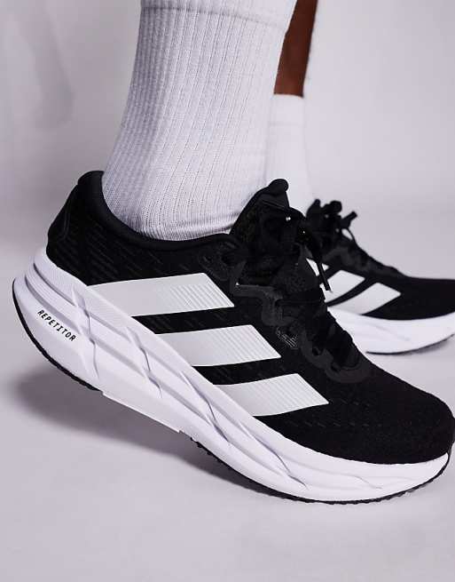 Adidas Running Adistar 4 Trainers In Black And White