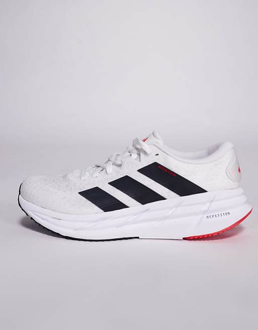 Adidas Running Adistar 4 Trainers In White Black And Red