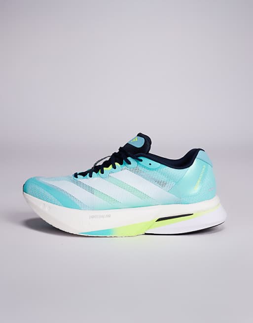 Adidas Running Adizero Boston 13 In Blue And White