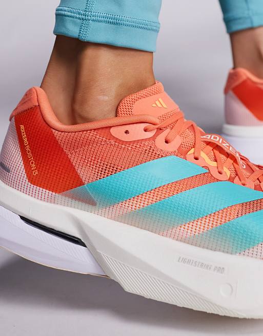 Adidas Running Adizero Boston 13 Trainers In Orange