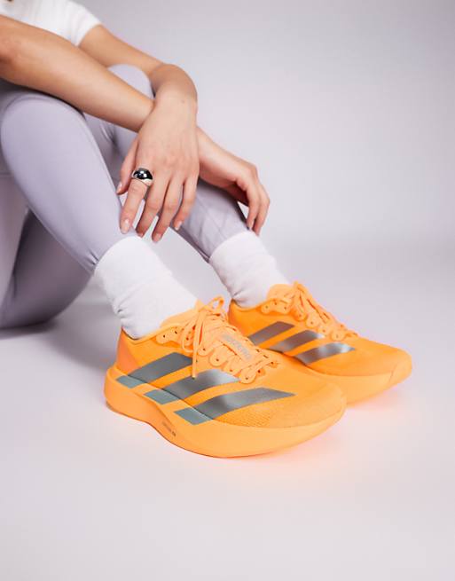 adidas Running Adizero EVO SL in orange and silver