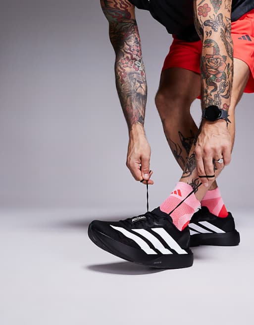 adidas Running Adizero EVO SL trainers in black and white