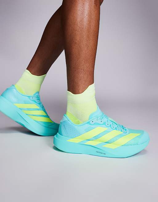 adidas Running Adizero EVO SL trainers in blue and yellow
