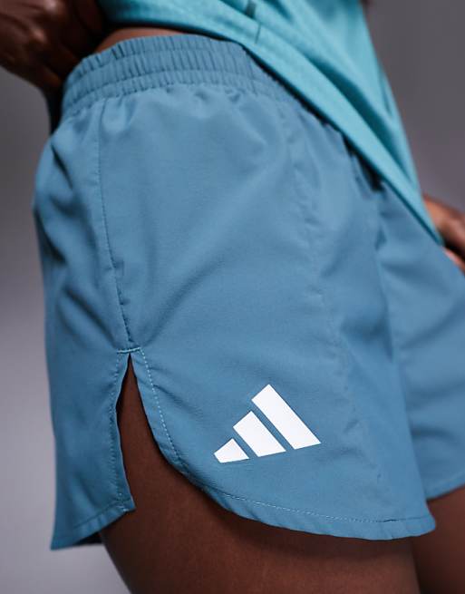 Adidas Running Adizero Shorts In Teal