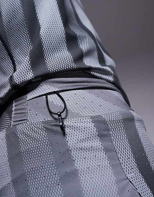 Adidas Running Adizero Shorts With Print In Black And Grey