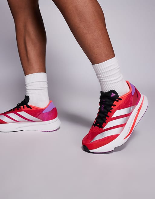 adidas Running Adizero SL 2 trainers in red and purple