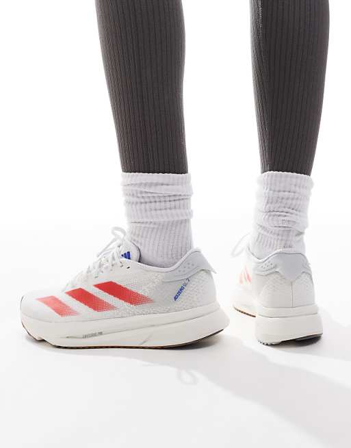 Adidas Running Adizero SL2 Trainers In White Pink And Blue