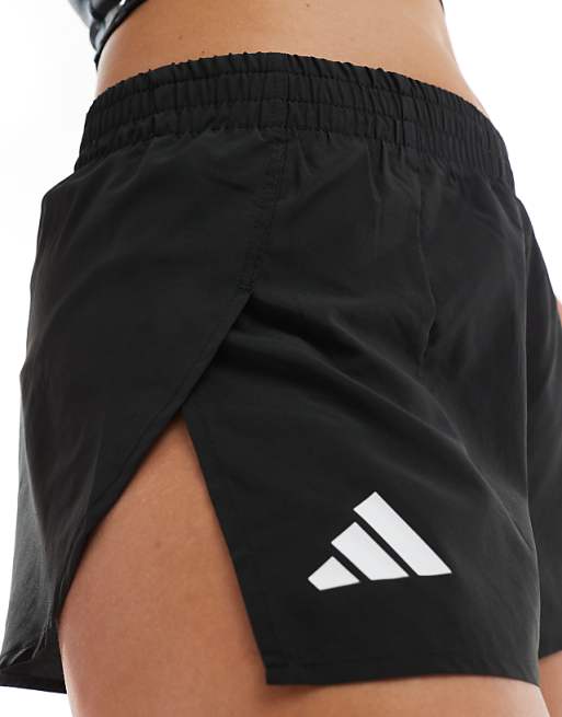 Adidas Running Adizero Split Shorts In Black