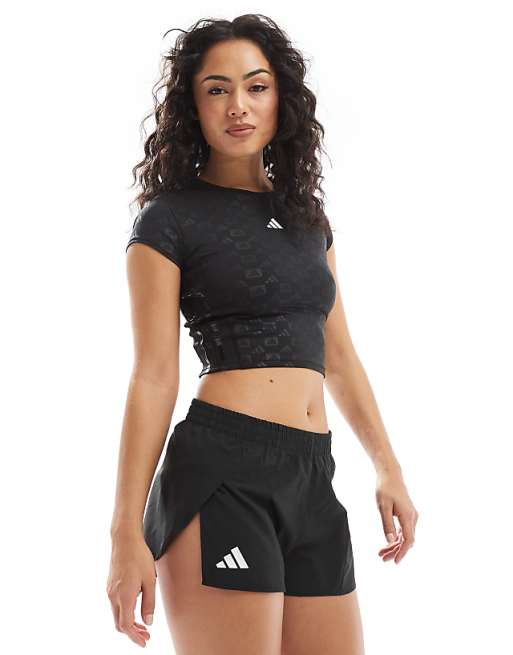 Adidas Running Adizero Split Shorts In Black