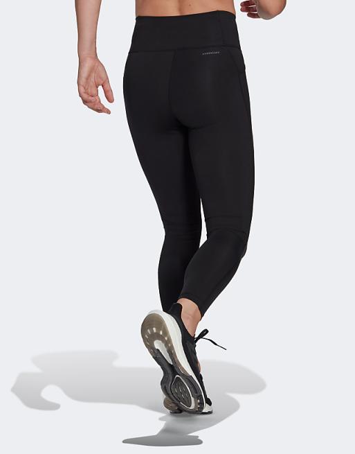 Adidas Running Leggings In Black With Pockets