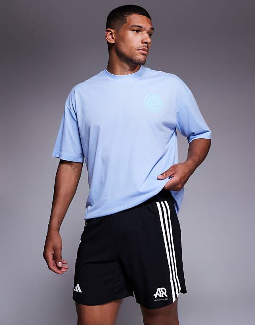 Adidas Running Own The Run 3 Stripe Shorts In Black