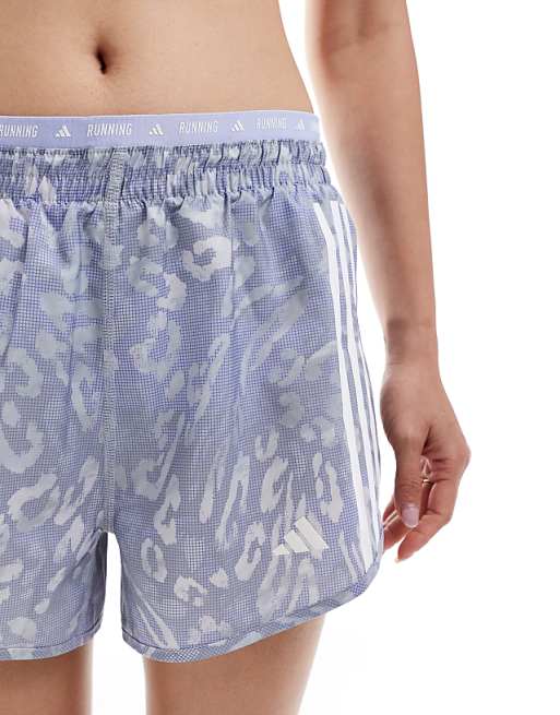 Adidas Running Own The Run Shorts In Grey Violet Print