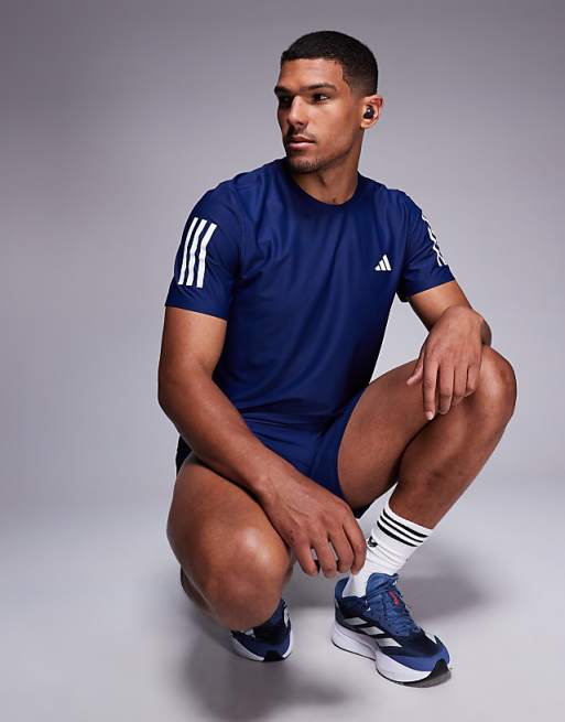 adidas Running Own The Run t-shirt in navy