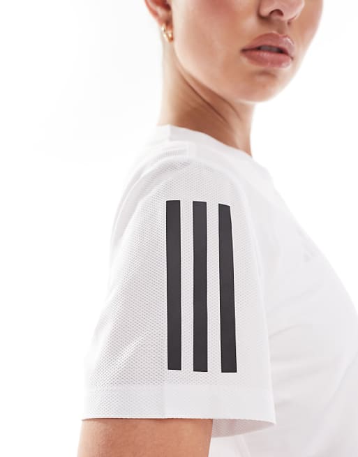 Adidas Running Own The Run T-shirt In White