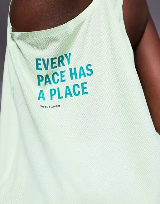 Adidas Running Own The Run Vest In Green