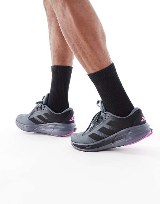 Adidas Running Questar 3 Trainers In Grey And Purple