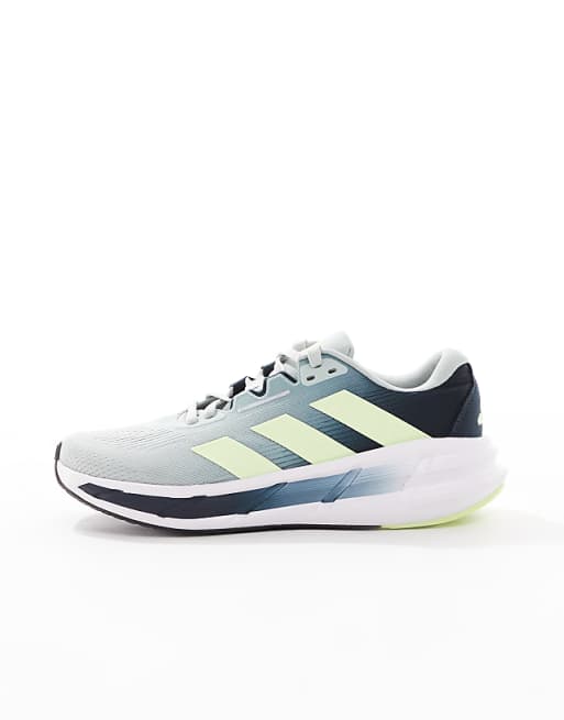 Adidas Running Questar 3 Trainers In Grey And Yellow