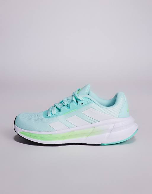 Adidas Running Questar Trainers 3 In Mint And White