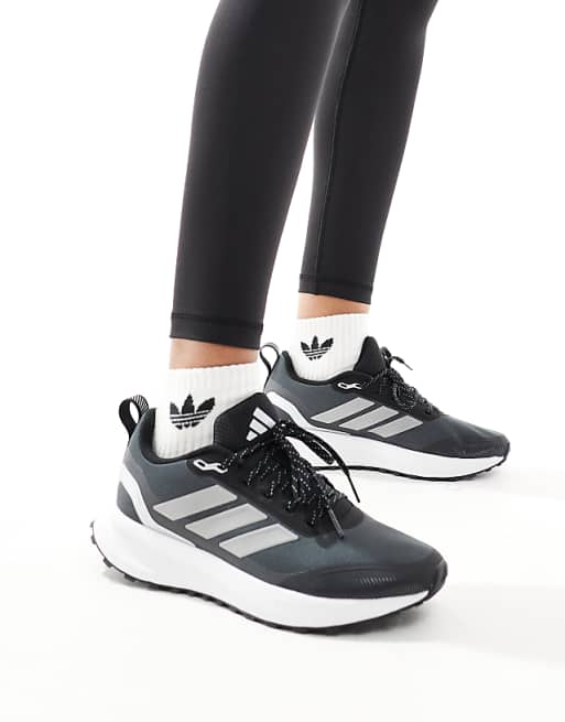 adidas Running RunFalcon 5 trail trainers in black and grey