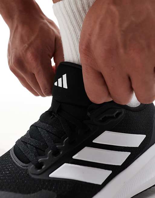 Adidas Running RunFalcon Trainers In Black And White