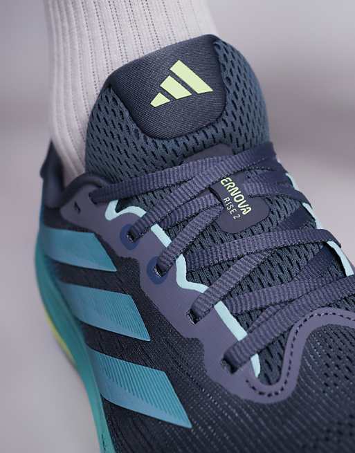 Adidas Running Supernova Rise 2 Trainers In Blue And Yellow