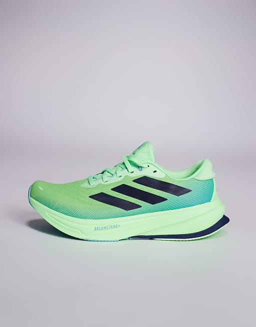 Adidas Running Supernova Rise 2 Trainers In Green And Blue