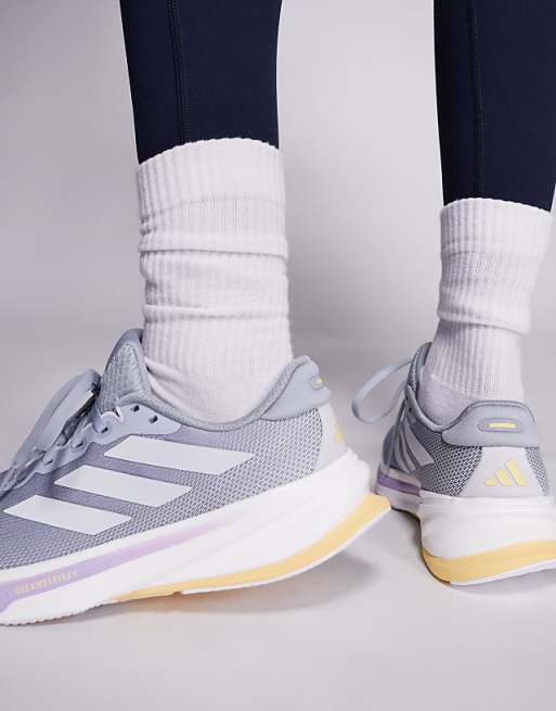 Adidas Running Supernova Rise 2 Trainers In Grey And Silver