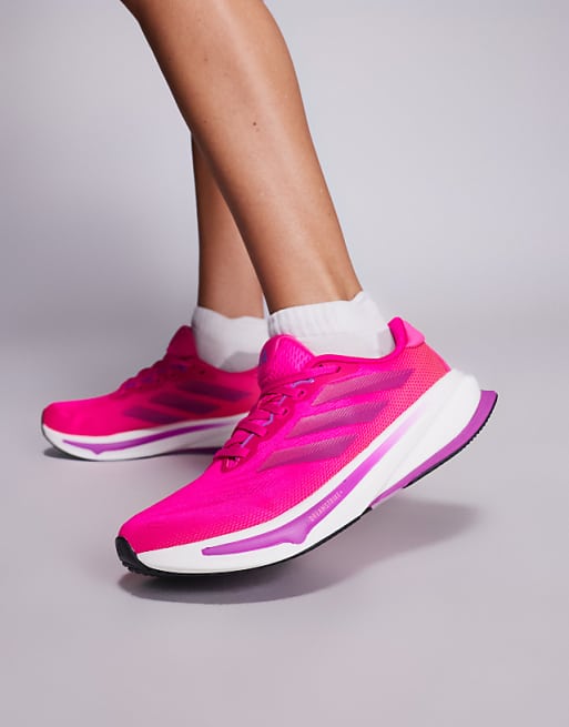 Adidas Running Supernova Rise 2 Trainers In Pink And White