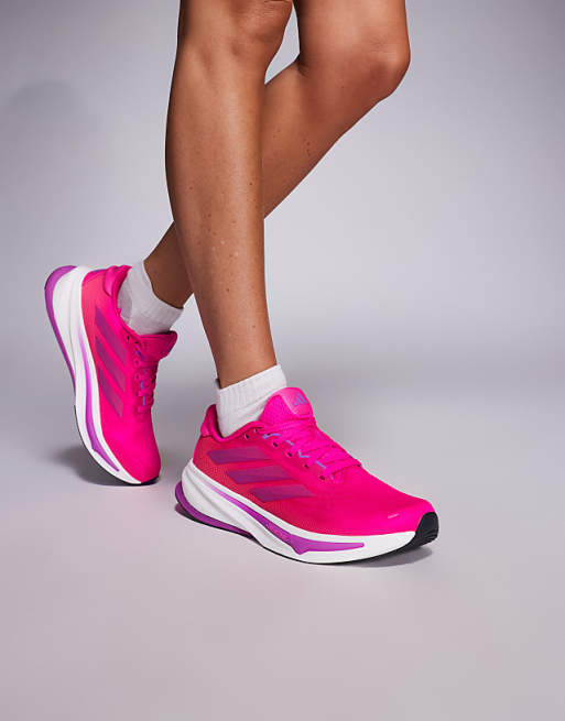 adidas Running Supernova Rise 2 trainers in pink and white