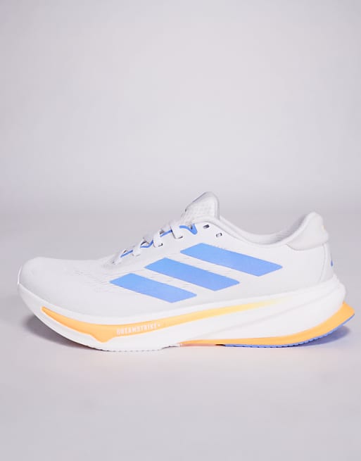 Adidas Running Supernova Rise 2 Trainers In White Blue And Orange