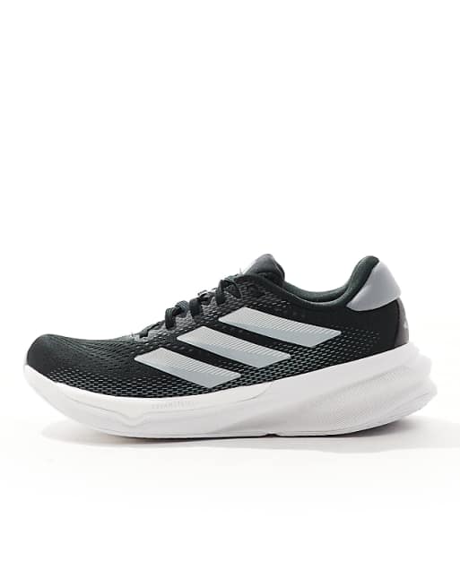 Adidas Running Supernova Stride 2 In Black Grey And White