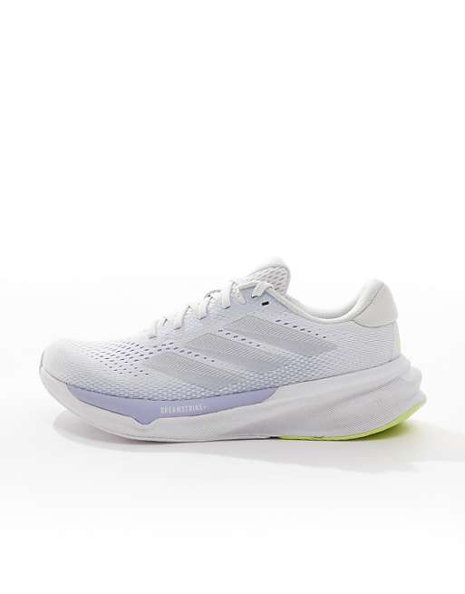 Adidas Running Supernova Stride 2 Trainers In Grey Violet And Lime