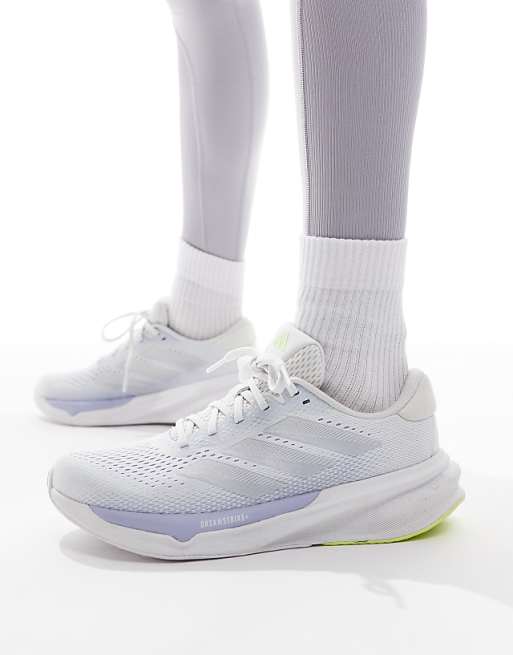 Adidas Running Supernova Stride 2 Trainers In Grey Violet And Lime
