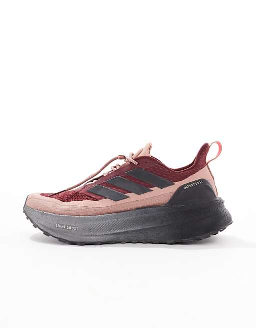 Adidas Running Ultraboost 5 Climawarm Trail Trainers In Burgundy And Black