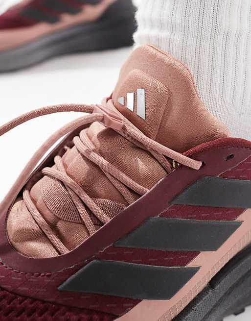Adidas Running Ultraboost 5 Climawarm Trail Trainers In Burgundy And Black