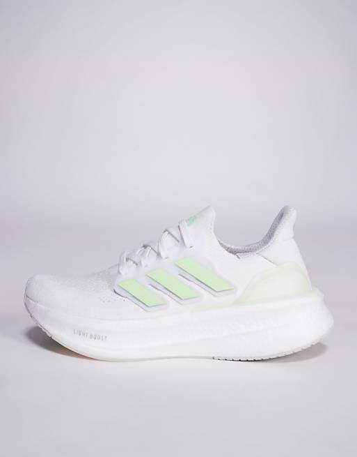 Adidas Running Ultraboost 5 In White And Green