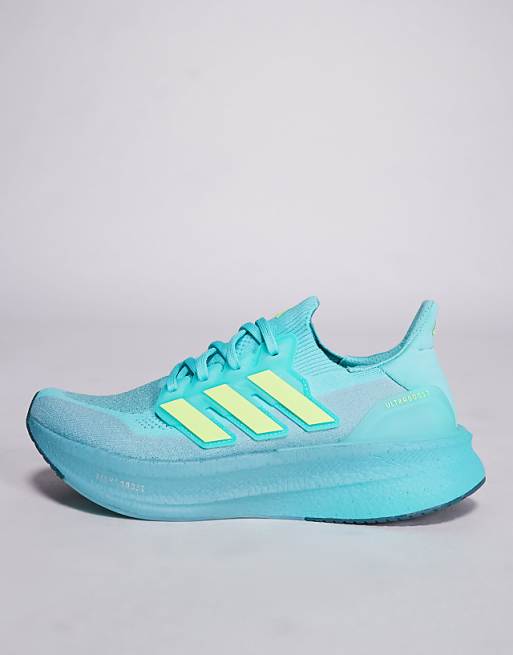 Adidas Running Ultraboost 5 Trainers In Blue And Lime