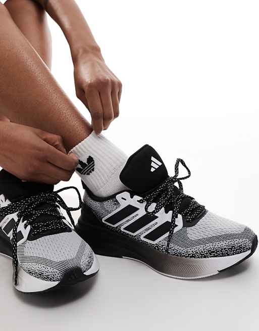 Adidas Running Ultrarun 5 Trainers In White And Black