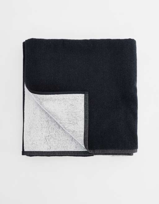 Adidas Swimming Large Towel With 3 Bar Logo In Black