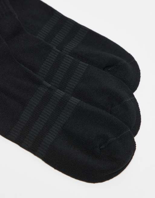 Adidas Training 3 Pack Ankle Socks In Black