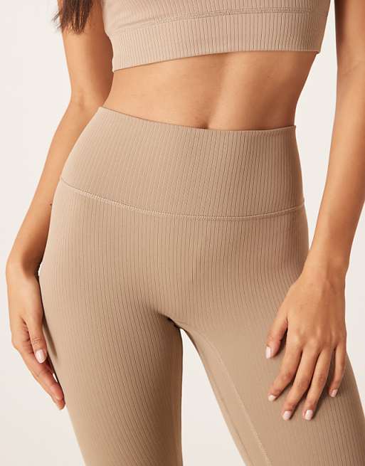 Adidas Training All Me 7/8 Leggings In Chalky Brown