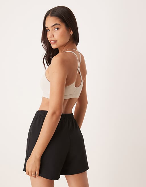 Adidas Training All Me Light Support Sports Bra In Stone