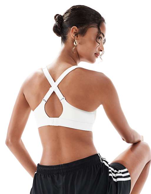 Adidas Training Essentials High Support Sports Bra In White