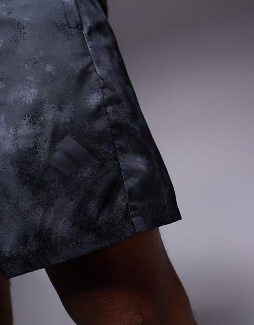 Adidas Training Essentials Shorts With Grey And Black Print