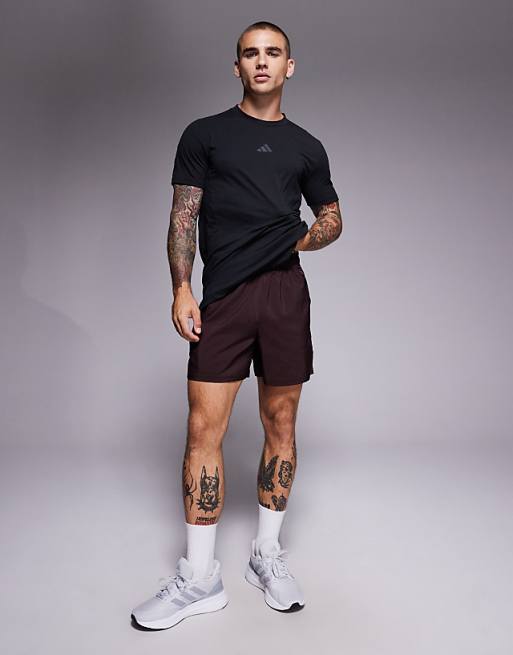 adidas Training essentials woven shorts in dark brown