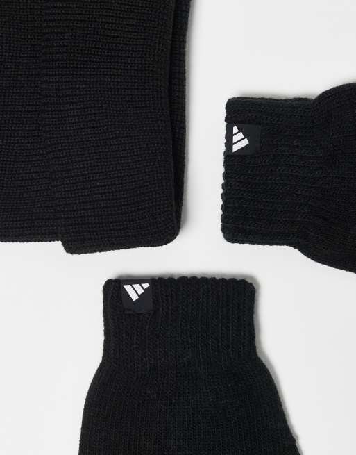 Adidas Training Glove And Beanie Gift Set In Black