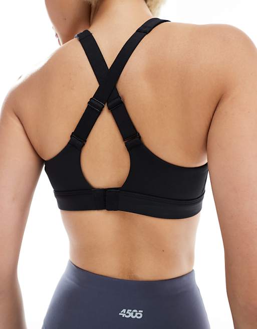 Adidas Training High Support Bra In Black