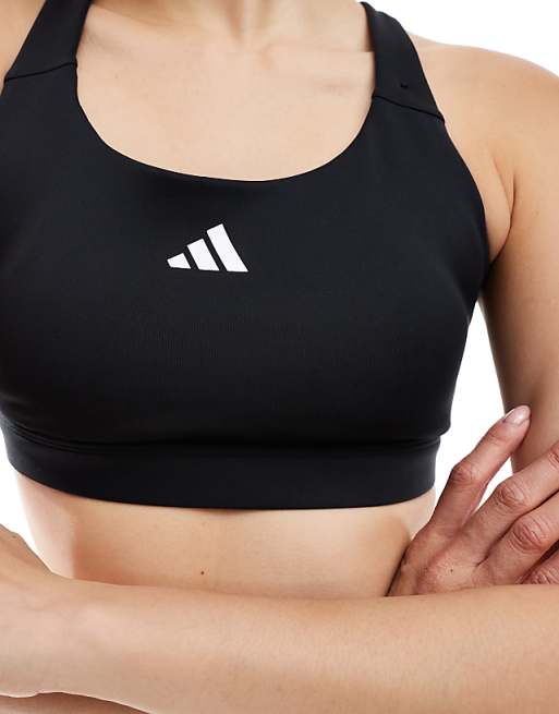 Adidas Training High Support Bra In Black