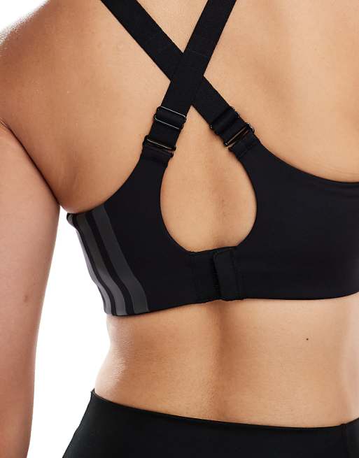 Adidas Training High Support Sports Bra In Black