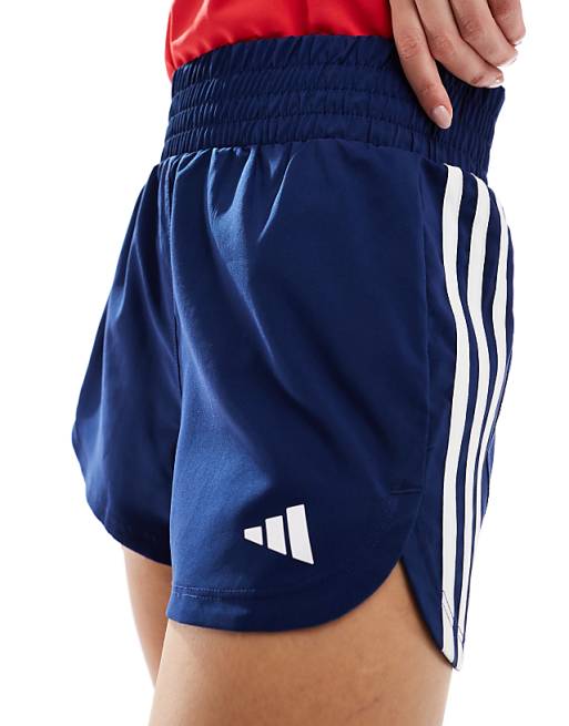 Adidas Training High Waist Pacer Short In Navy